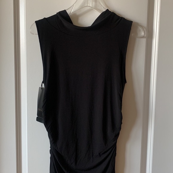 ESCADA Crossover- Waist Sleeveless Thigh-Slit V-Neck Black Gown - Size INT 38 - Picture 10 of 17
